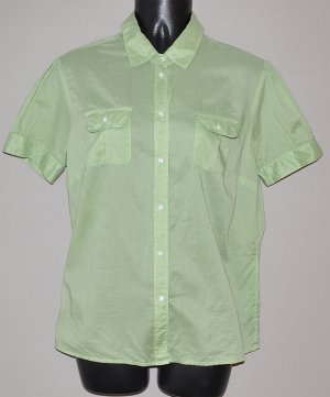 GAP Women's green s/s fitted button up dress shirt 6