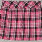 EXPRESS Women's pink lined plaid straight mini skirt 2 reg
