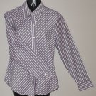 GAP Women's l/s striped fitted button up shirt MEDIUM