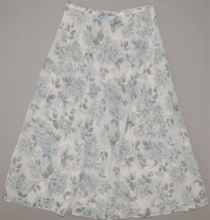 EXPRESS Women's layered long floral print dress skirt MEDIUM