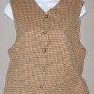 LIZ SPORT Women's brown button up vest SMALL