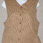 LIZ SPORT Women's brown button up vest SMALL