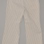 EXPRESS Women's beige stretch flat front striped ribbed editor fit capri’s 4 reg