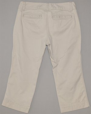 EXPRESS Women's beige flat front stretch Capri&acirc;��s 10 REG