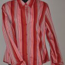 NEW YORK & CO Women's l/s striped button shirt MEDIUM