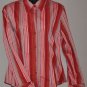 NEW YORK & CO Women's l/s striped button shirt MEDIUM