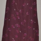 EDDIE BAUER Women's Long floral a line dress skirt 8