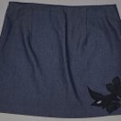 EXPRESS Women's floral embroider straight denim skirt 4