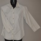 COLUMBIA Women's 3/4 sleeve fitted dress shirt SMALL