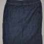 ANN TAYLOR Women's denim knee length skirt with side slit 4