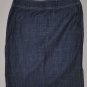 ANN TAYLOR Women's denim knee length skirt with side slit 4
