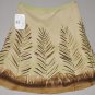LIZ CLAIBORNE Women's lined a line Safari print skirt 10 petite NWT