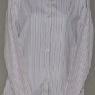 LANDS' END Women's l/s striped button up shirt 10-12