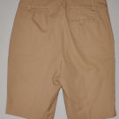 LAUREN Women's light brown flat front khaki shorts 6 petite