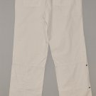 GAP Women's beige flat front drawstring adjustable length pants/capri’s 4