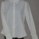 EXPRESS Women's l/s striped fitted button up shirt XS