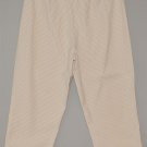 LIZ CLAIBORNE Women's beige checkered capri’s with slit cuffs 12