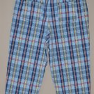 LIZ CLAIBORNE Women's plaid capri’s with slit cuffs 10