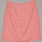 LIZ CLAIBORNE Women's lined plaid straight dress skirt 12