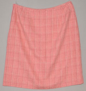 LIZ CLAIBORNE Women's lined plaid straight dress skirt 12