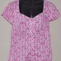 ANN TAYLOR LOFT Women's pink s/s fitted button up shirt 4