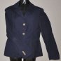 LANDS END Women's dark blue stretch l/s fitted button up jacket 8