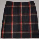 NEW YORK & COMPANY Women's lined plaid wrap skirt 6
