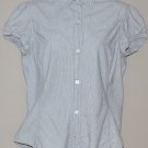 GAP Women's s/s striped fitted button up shirt SMALL