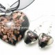 Lampwork Glass Pendant Earrings Sets