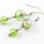 GER002 LAMPWORK GLASS GREEN DANGLE EARRINGS 300 PAIRS