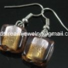 GER085 LAMPWORK GLASS BI COLOR GRID DANGLE EARRINGS 300 PAIRS