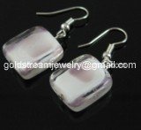 GER099 LAMPWORK GLASS GRID DANGLE EARRINGS 300 PAIRS