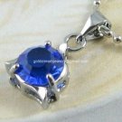 AP229 8MM NAVY RHINESTONE ROUND CUT 18KGP PENDANT 300 PCS