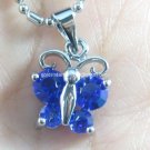 AP127 NAVY RHINESTONE BUTTERFLY 18KGP PENDANT 300 PCS