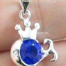 AP183 NAVY RHINESTONE CROWN FISH 18KGP PENDANT 300 PCS