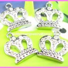 AP336 RHINESTONE CROWN SILVER CHARMS PENDANT 500PCS
