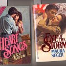 Lot of 2 Eye of the Storm and Heart Songs by Maura Seger PB