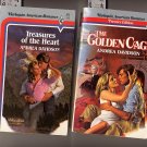 Lot of 2 Andrea Davidson Golden Cage, Treasures of the Heart Harlequin American PB
