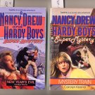 Lot of 2 Nancy Drew Hardy Boys New Year's Evil, Mystery Train PB