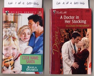 Lot of 2 Silhouette Doctor in Her Stocking, Code Name Santa PB