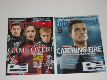 Lot of 2 Entertainment Weekly Jennifer Lawrence Josh Hutcherson Hunger Games