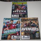 Lot of 3 Entertainment Weekly Avengers 2012-2015 Back Issues