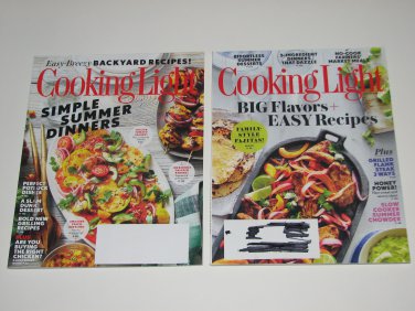 Lot of 2 Cooking Light Magazine July August 2016 Back Issues