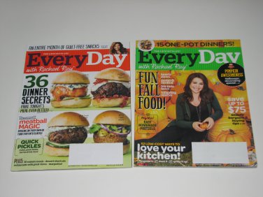 Lot of 2 Every Day with Rachael Ray Cooking Magazines Sept Oct 2014 Back Issues