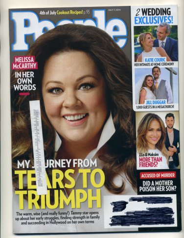 People Magazine July 7, 2014 Melissa McCarthy Back Issue
