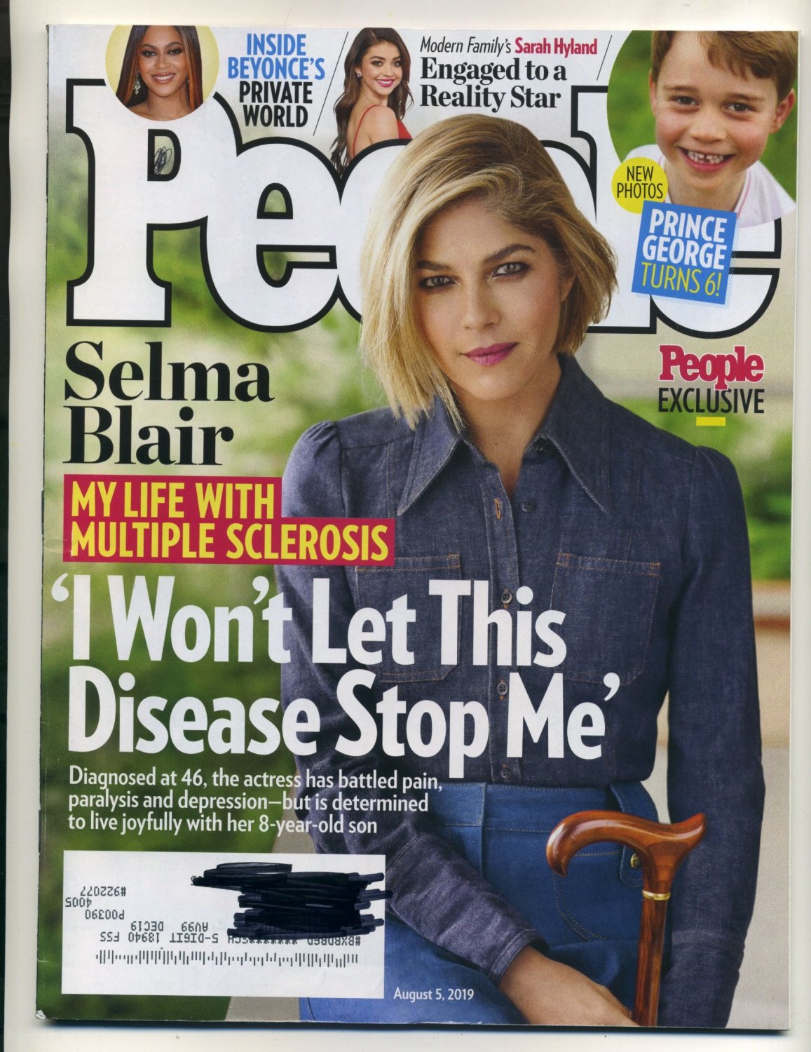 People Magazine August 5, 2019 Selma Blair My Life with Multiple Schlerosis Back Issue