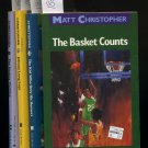 Lot of 4 Matt Christopher Sports Basket Homers Johnny Hockey Softcover Books