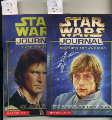 Lot of 2 Star Wars Journals Luke Skywalker, Han Solo Softcover Books