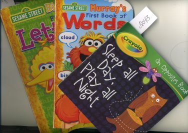 Lot of 3 Board Books Sesame Street and Crayola