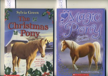 Lot of 2 The Christmas Pony and Magic Pony Ghost in the House #2 Softcover